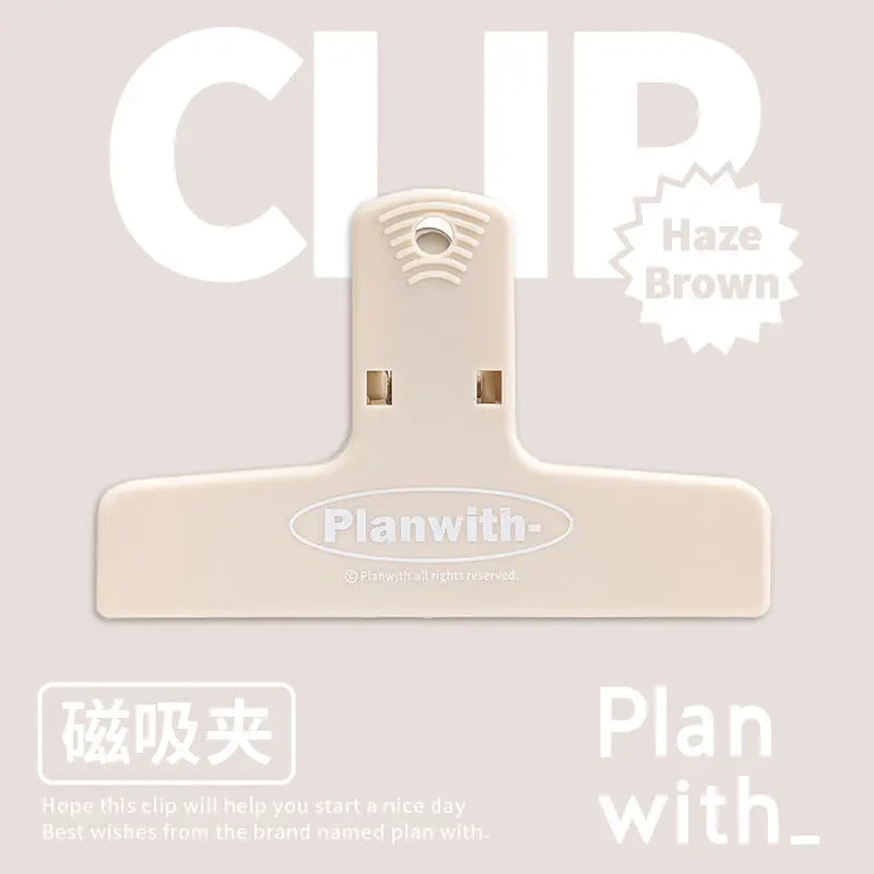 Haze Collection Cream Color Document Note Magnetic Clips ChicChoi