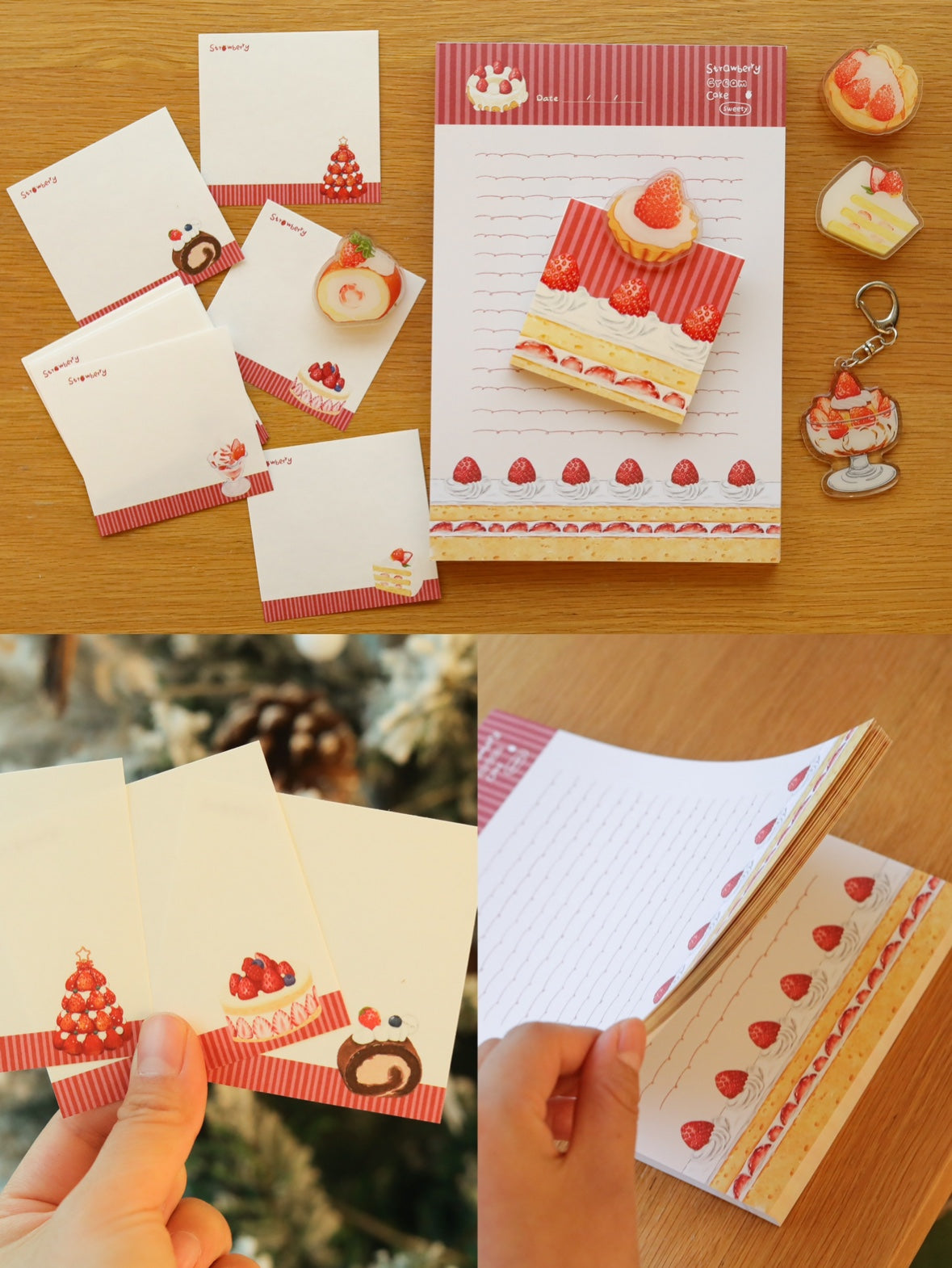 Strawberry Cake Collections | A5 Paperpads & Small Notes