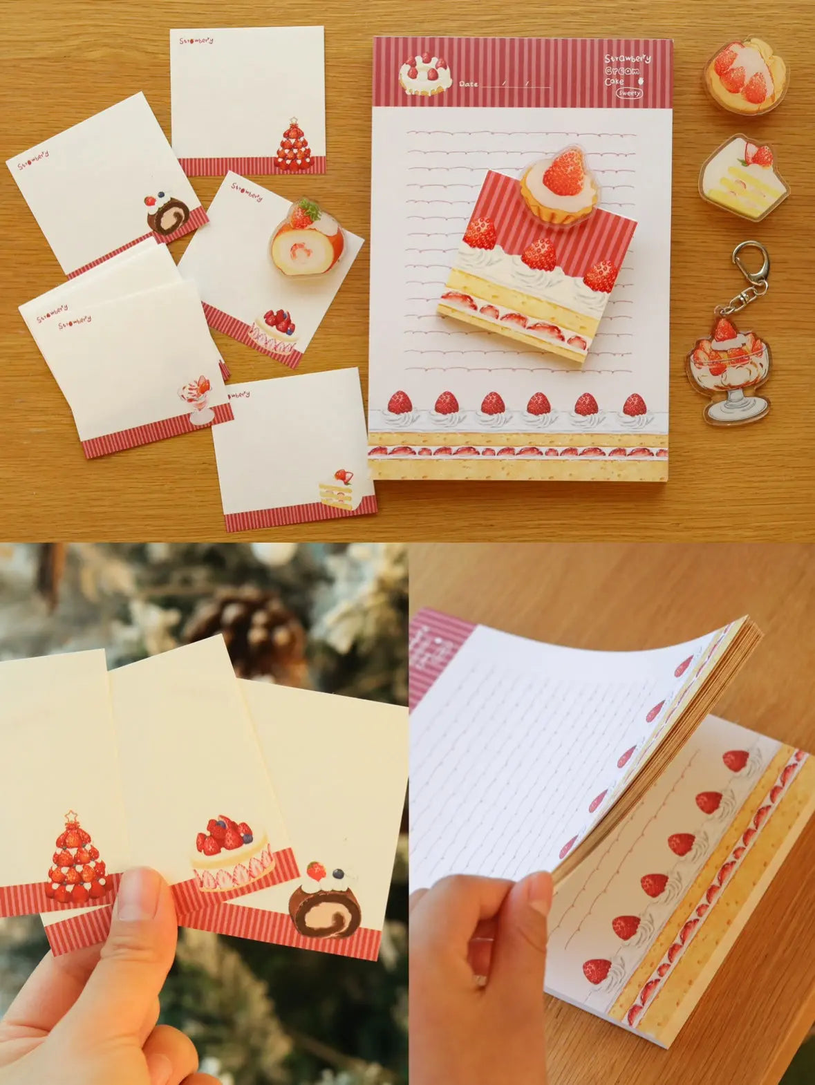 Strawberry Cake Collections | A5 Paperpads & Small Notes ChicChoi