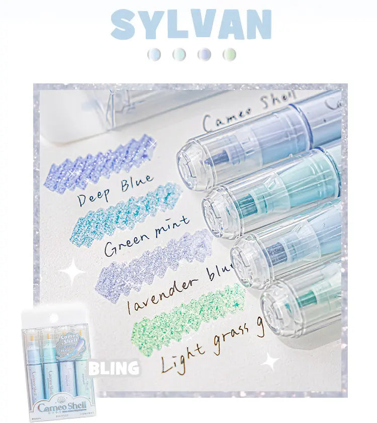 Sparkling Highlighter Markers ChicChoi