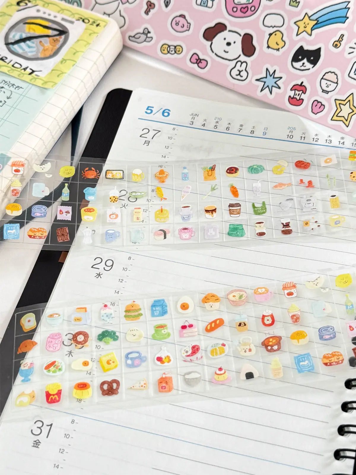 Original Design FOOD Cut Film Collage Square Sticker Roll ChicChoi