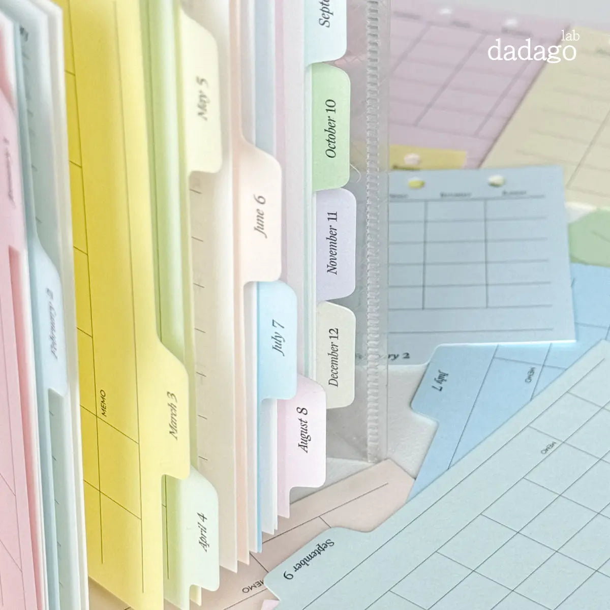 12-month Schedule Planner Pads M5/A7 Refills ChicChoi