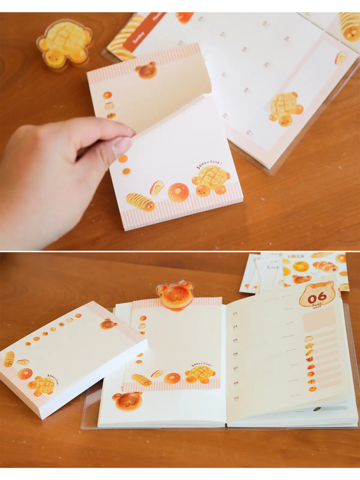 Little Bear Bread A6 Notepads ChicChoi