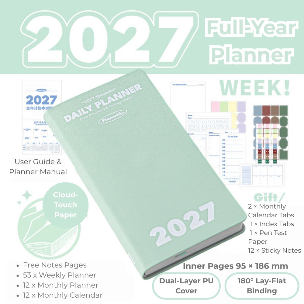 2027 Plan Smarter Full Year Daily & Weekly Planner