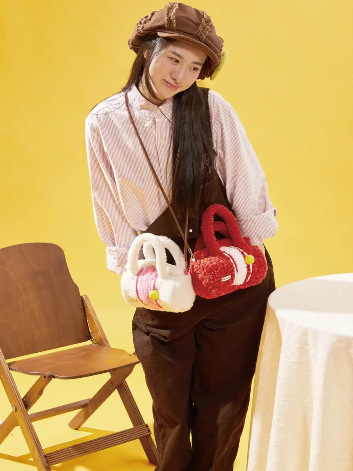 Fluffy Fun Plush Bucket Bag ChicChoi