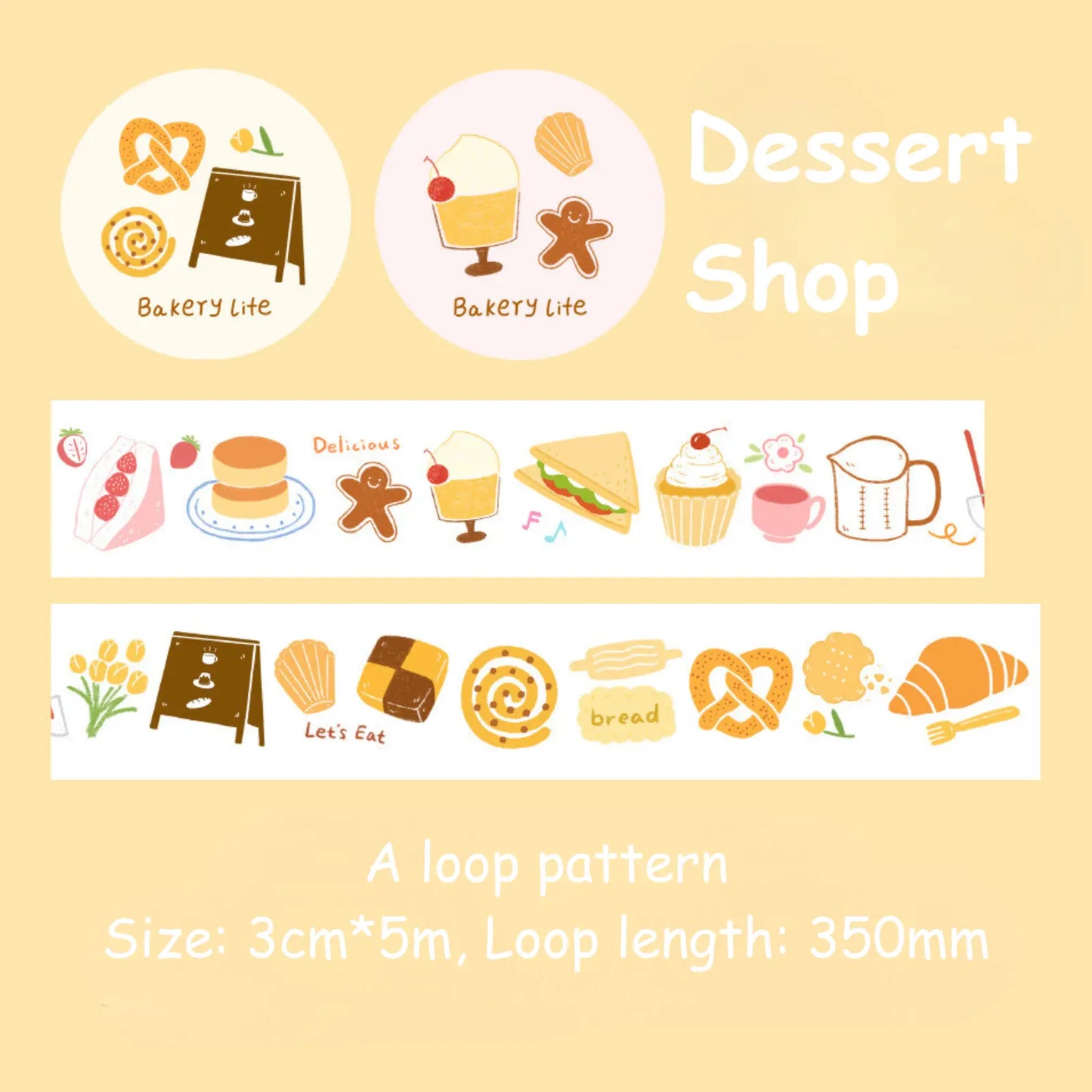 Pastoral Life Coffee Dessert Washi Tape ChicChoi