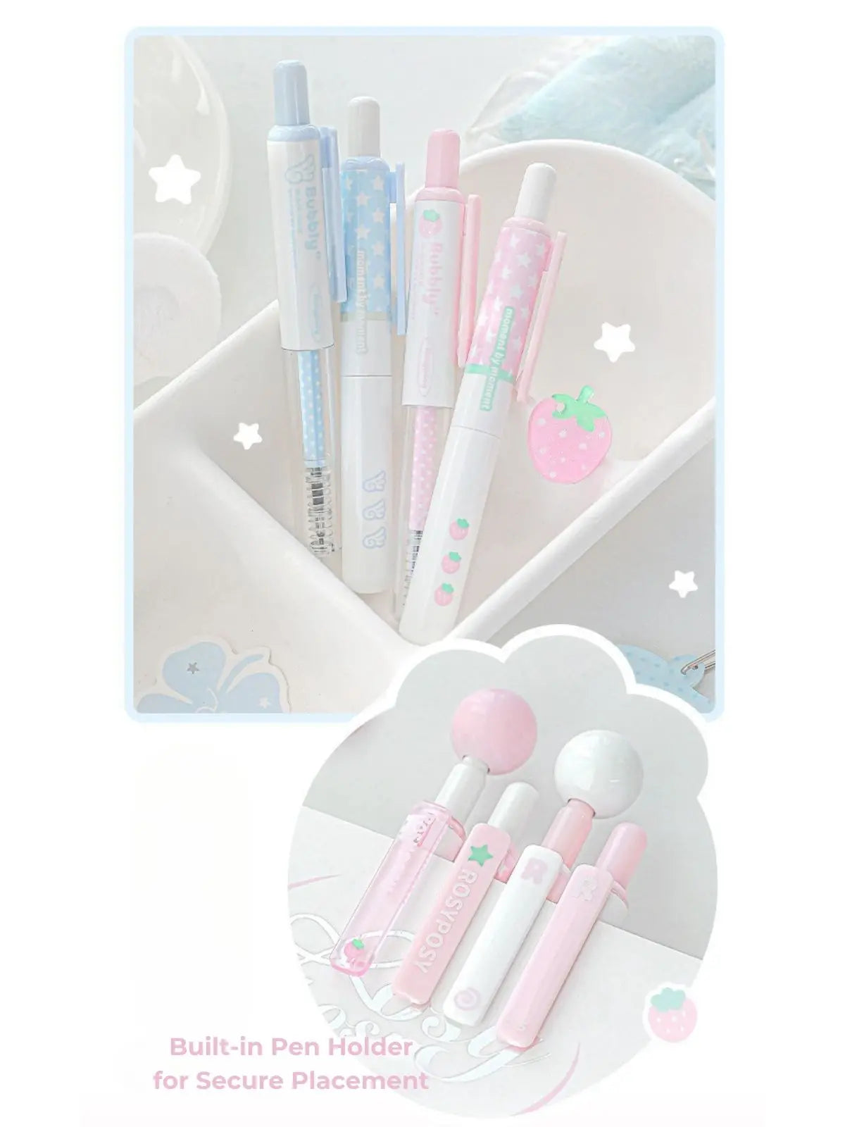 BUBBLY Short Stress-Relief Gel Pens – 4-Pack ChicChoi