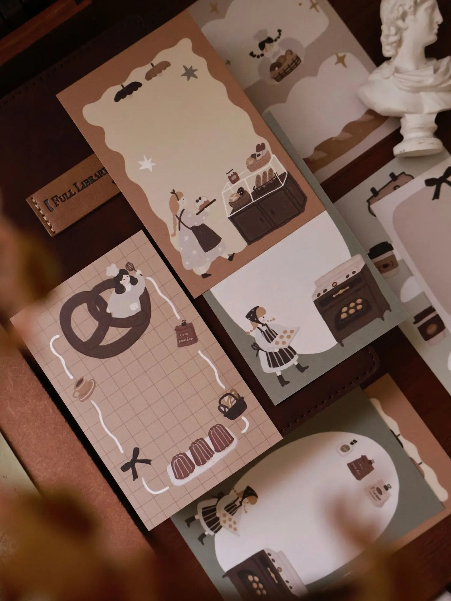 Caramel Bread Double-Sided Memo Notepads ChicChoi