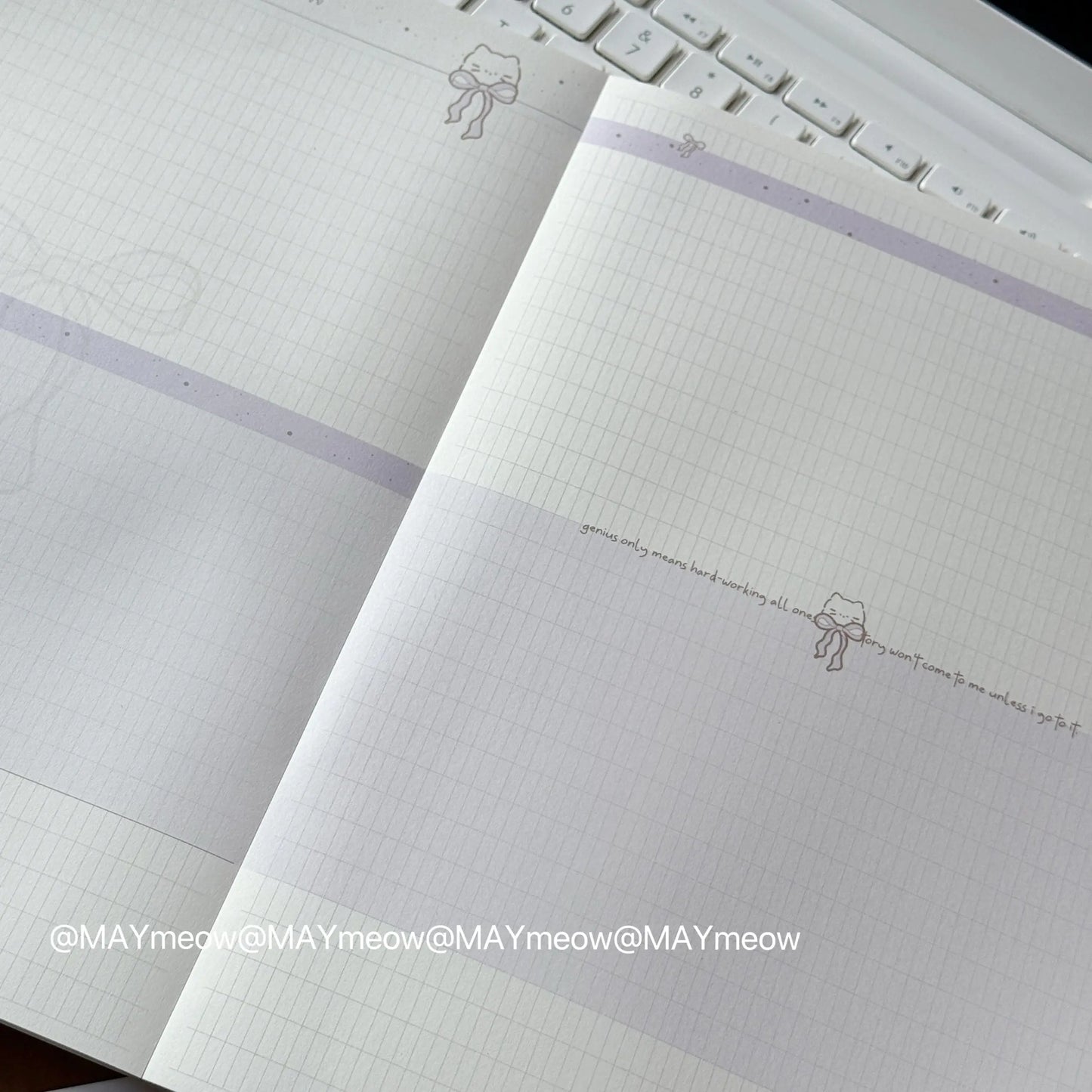 【Cat Head Bow】B5 Double-Sided 120g Notepads ChicChoi