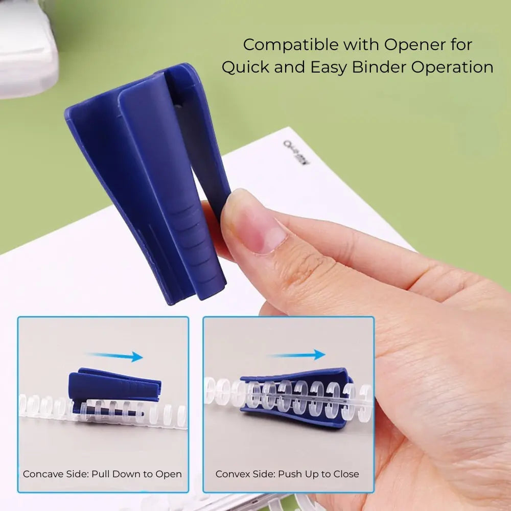 30-Hole Plastic Binding Rings – 12mm/22mm Adjustable Spine for Custom-Sized Documents ChicChoi
