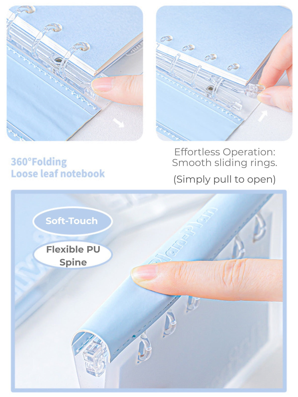 A7 Flexible Lay-Flat Refillable Binder