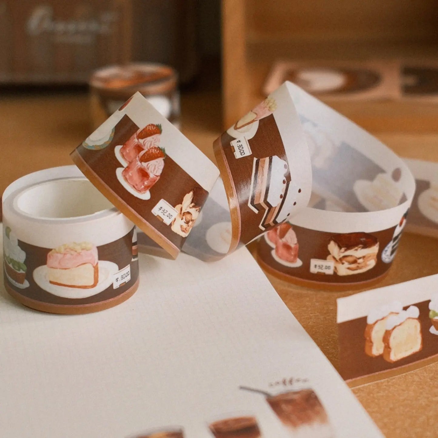 A Cabinet of Desserts Original Illustration Washi Tape ChicChoi