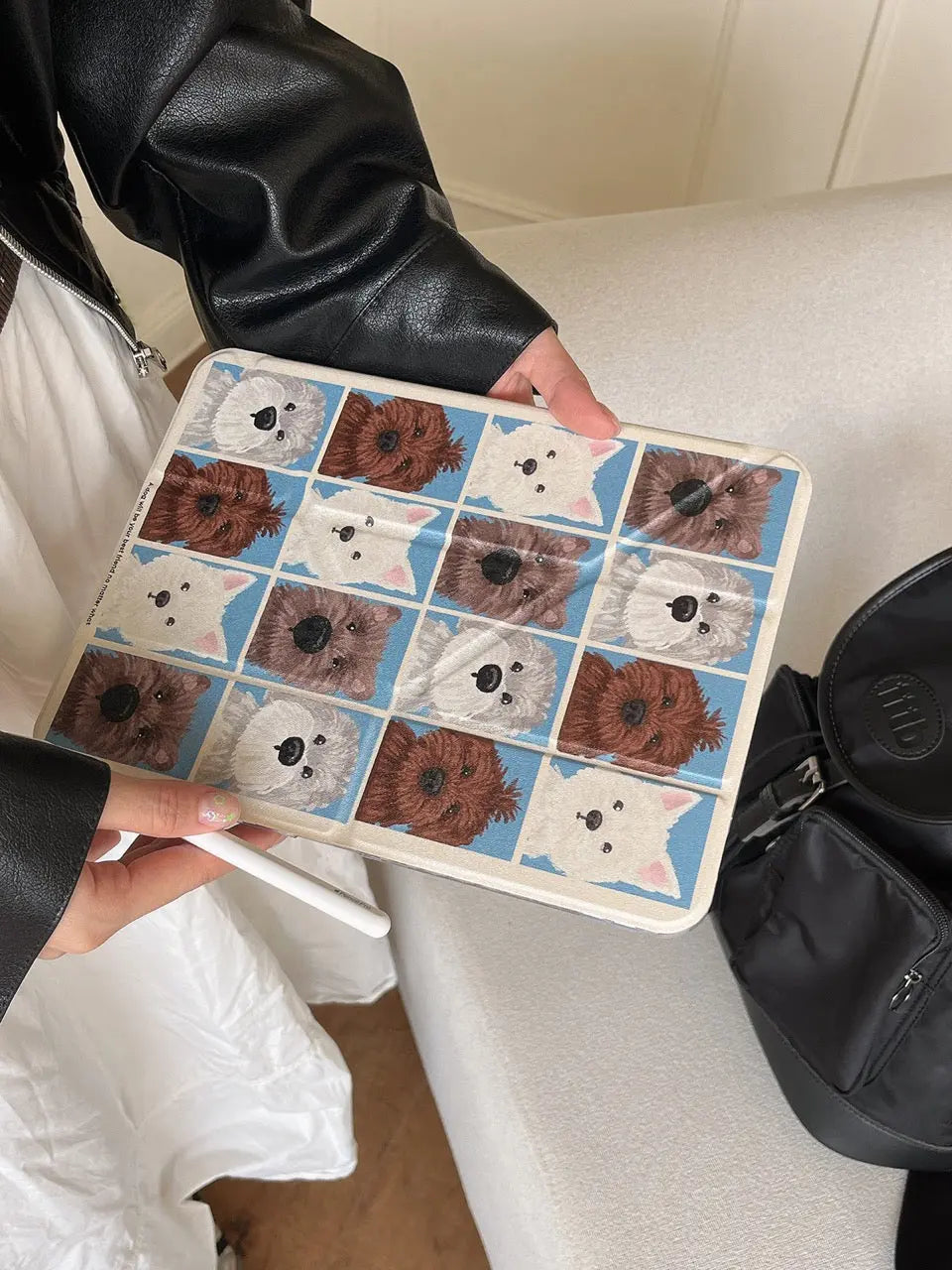 Blue & White Puppy Charm iPad Case ChicChoi