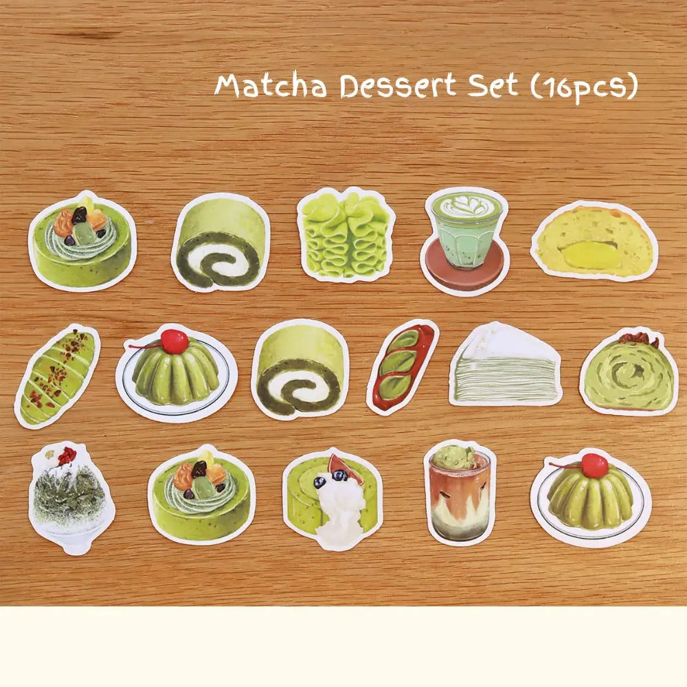 Dessert Illustration PVC Matte Film Sticker Pack ChicChoi