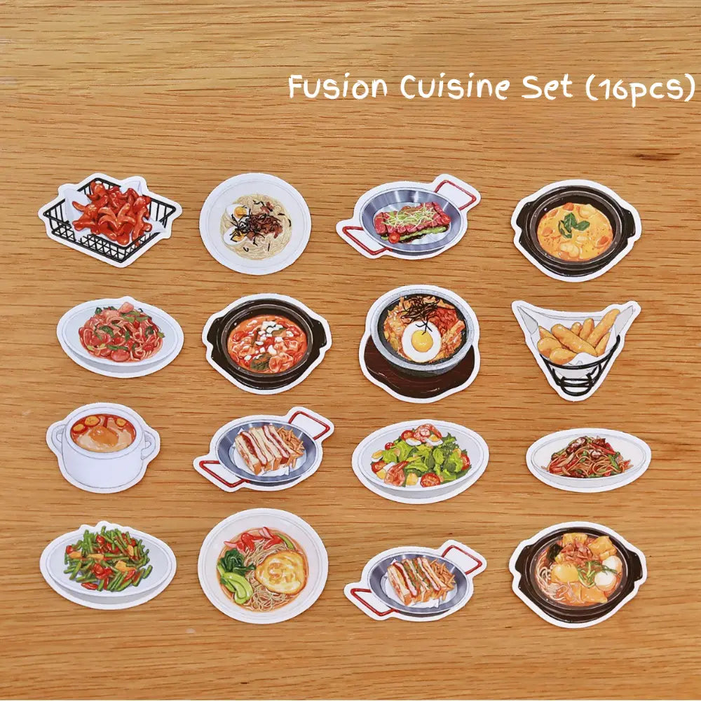 Food Illustration PVC Matte Film Sticker Pack ChicChoi