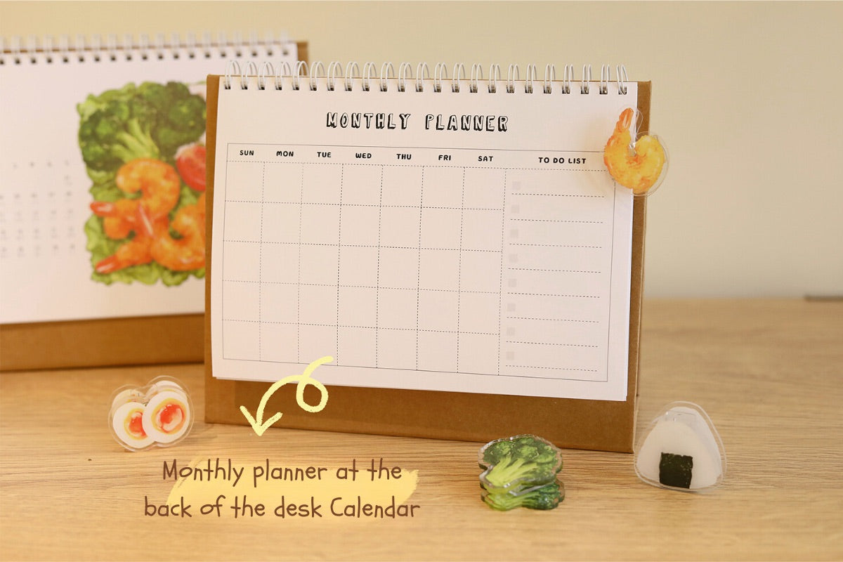 Original 2025 Gourmet lunch box Illustration Calendar