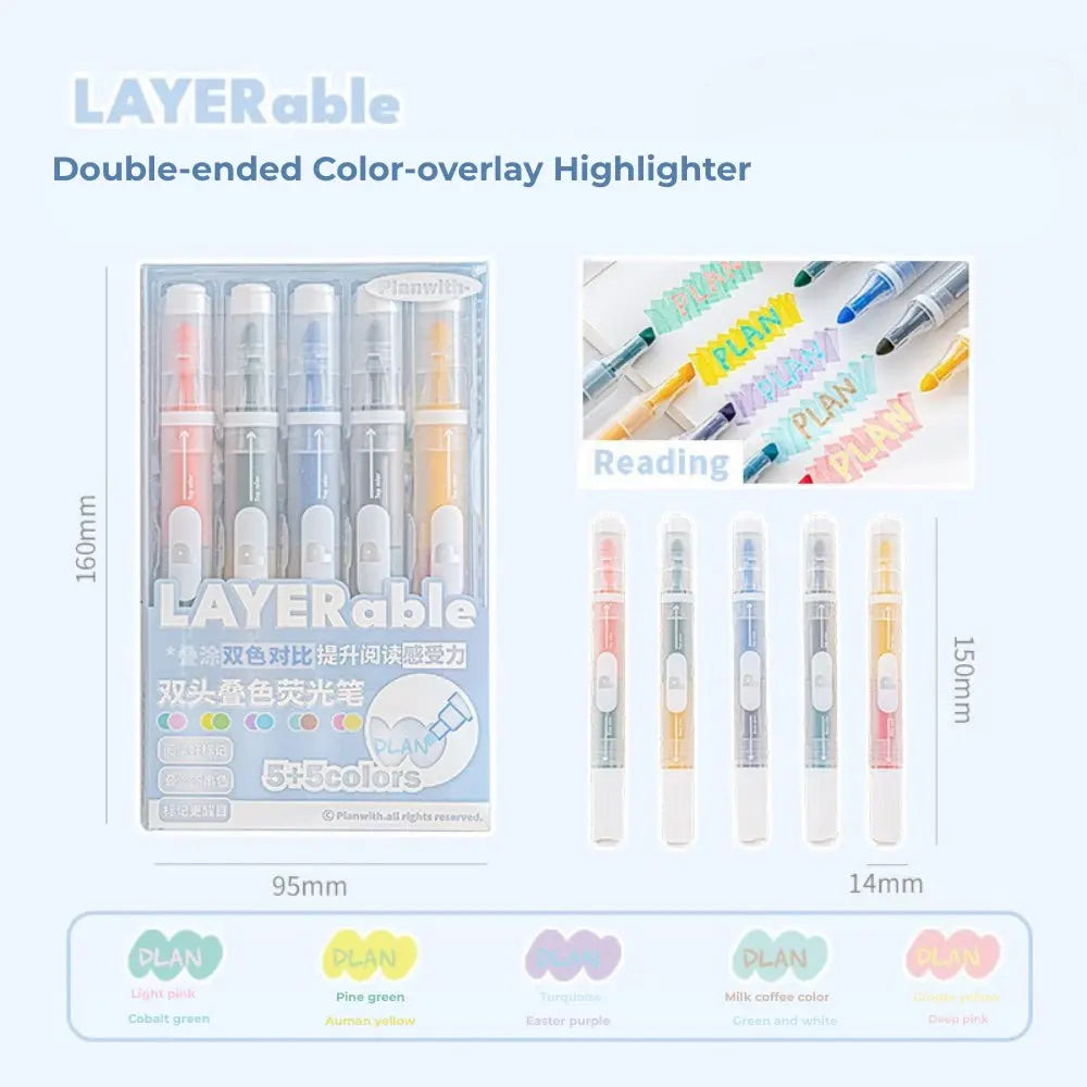 Layerable Dual-Tip Highlighters ChicChoi