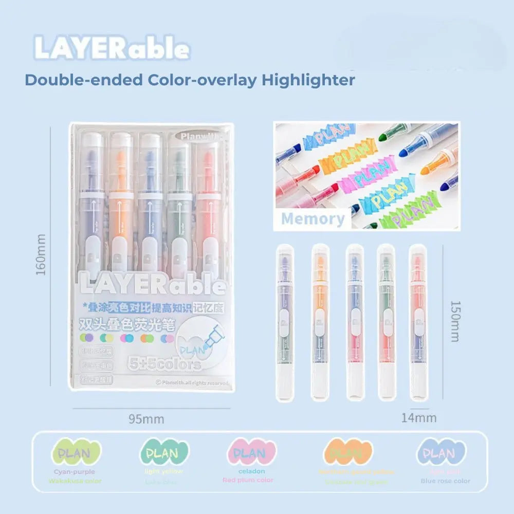 Layerable Dual-Tip Highlighters ChicChoi