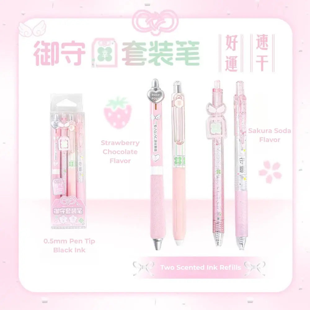 Lucky Charm Scented Gel Pens – Set of 4 ChicChoi