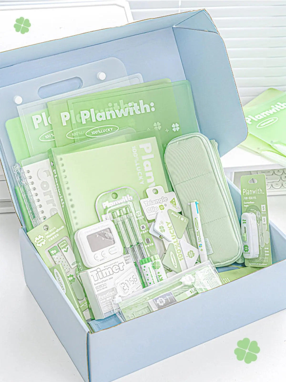 Lucky Green Stationery Gift Set - All-in-One School Supplies ChicChoi