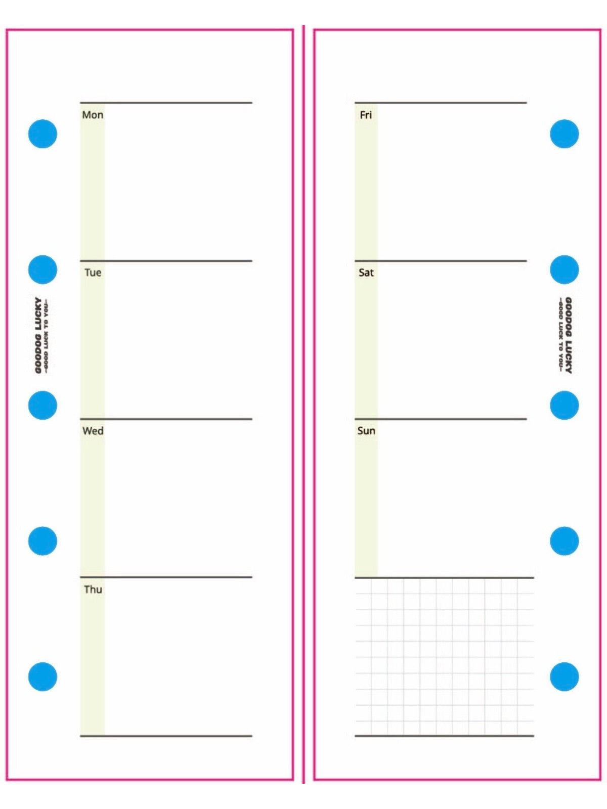 Lucky the Dachshund Mini Binder Notebook– M2.5 Pocket Cutie Journal