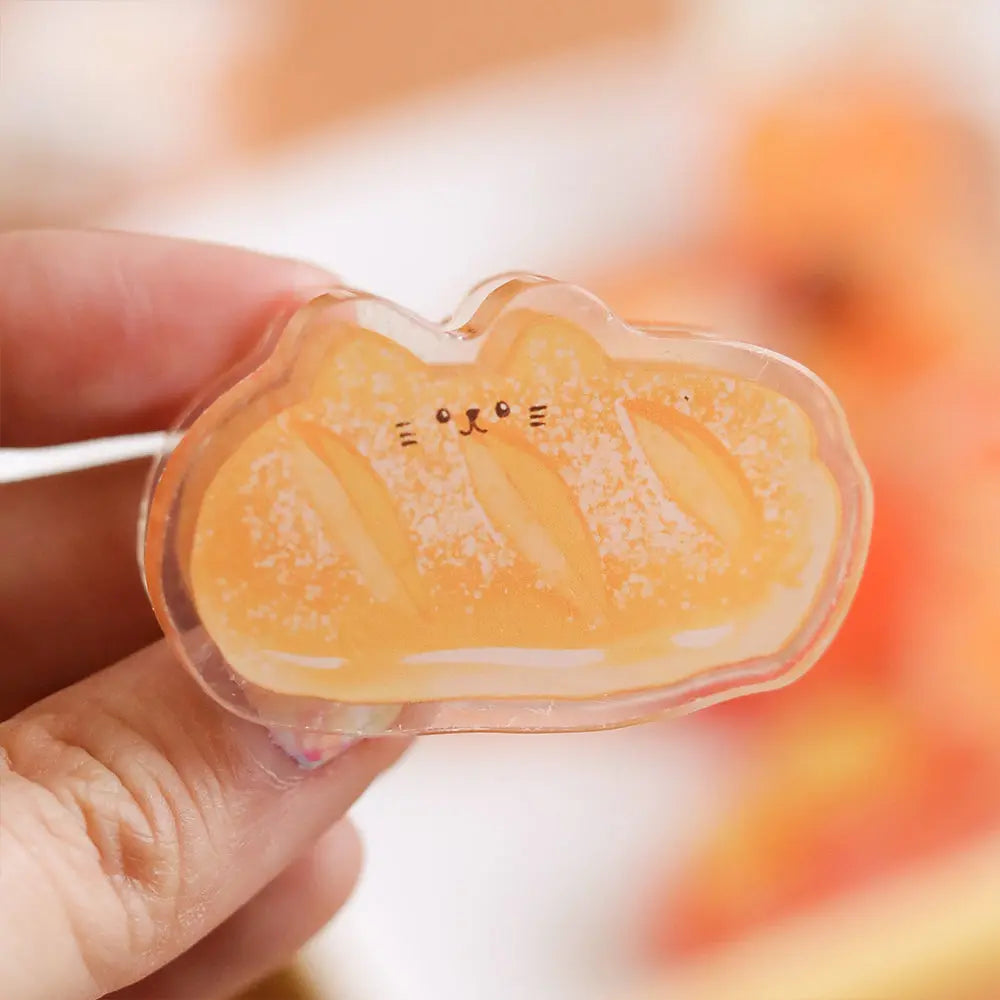 Cute Meow Bread Acrylic PP Clips ChicChoi