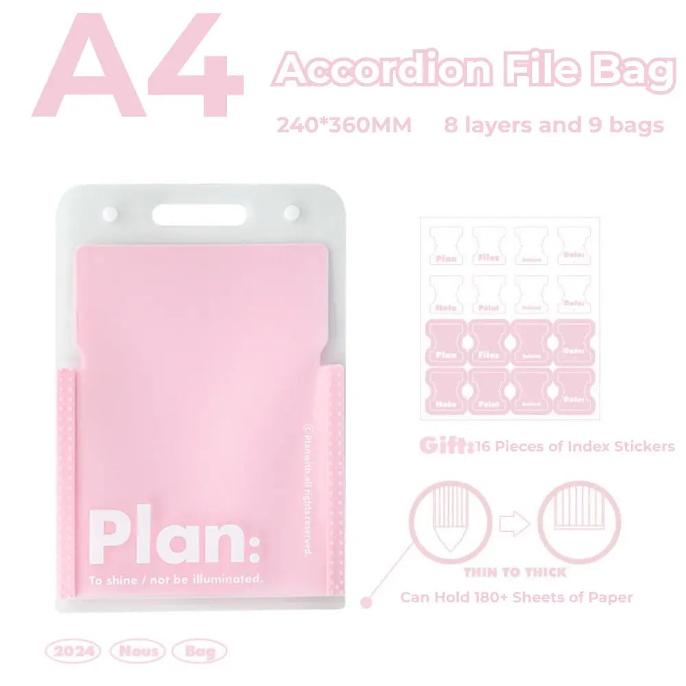 NOUS A4 Accordion File Folder ChicChoi