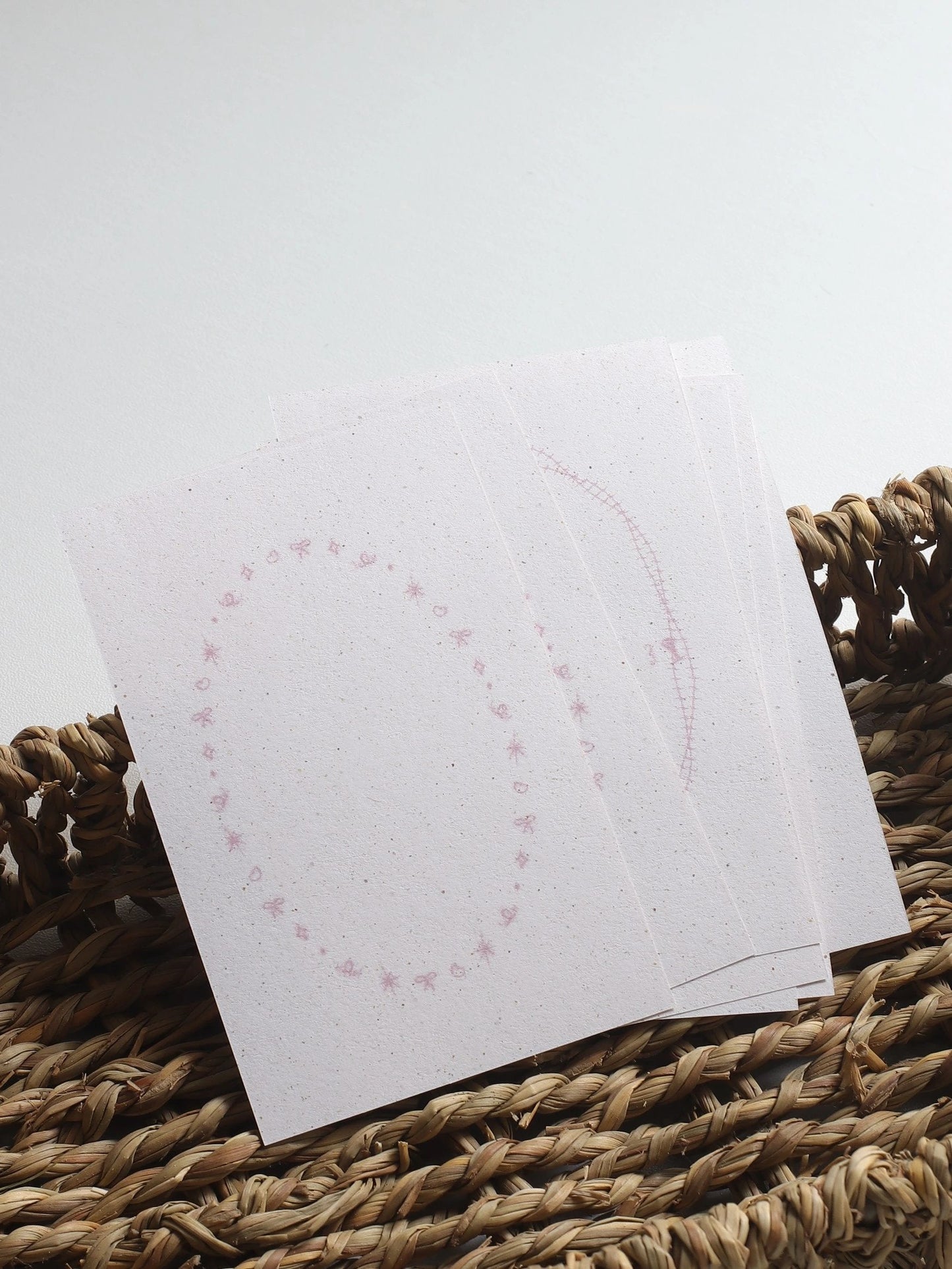 Minimalist Pink Celebration M5 Notepaper/Refill Pages โ 8 Sheets