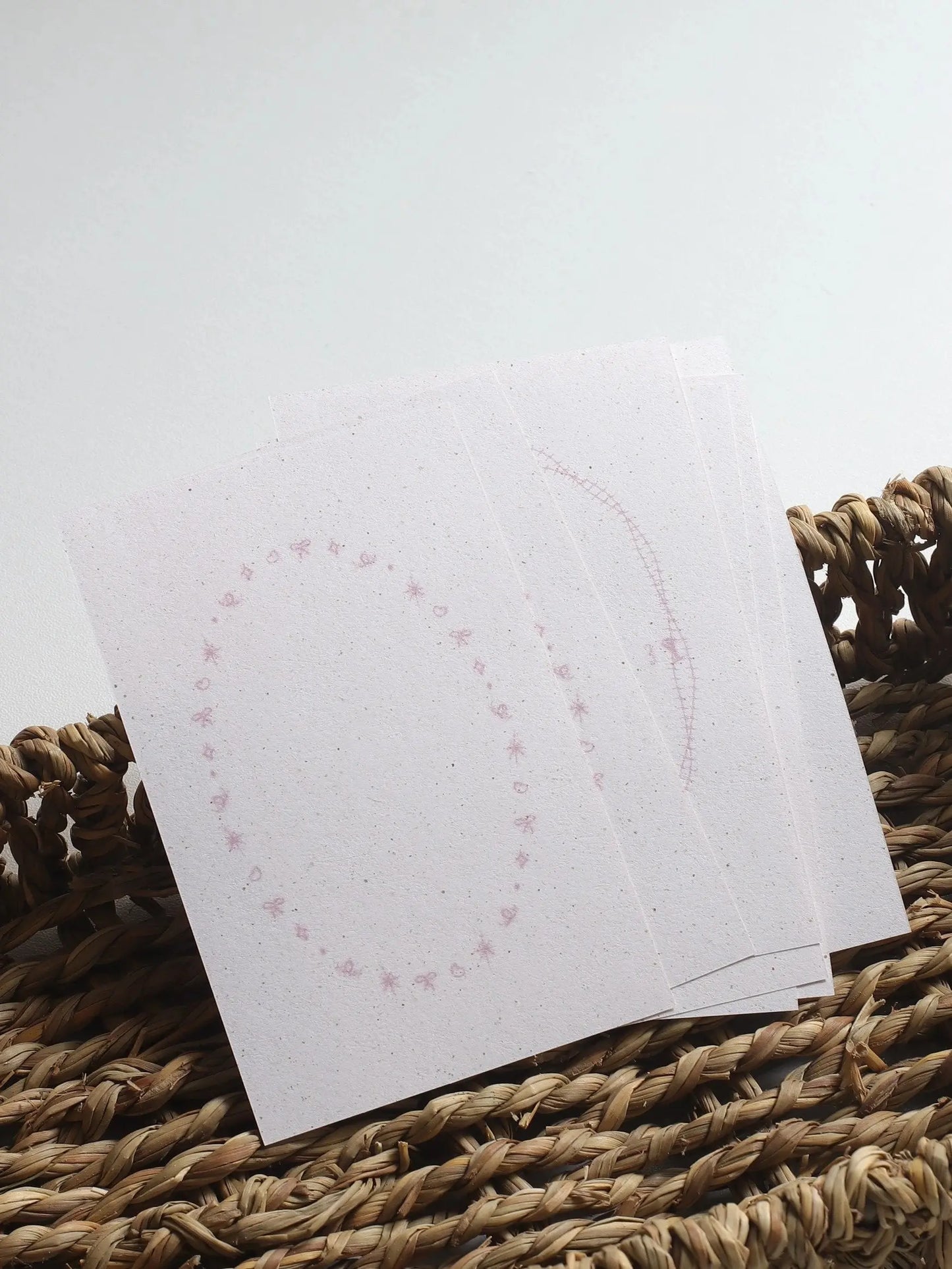 Minimalist Pink Celebration M5 Notepaper/Refill Pages – 8 Sheets ChicChoi