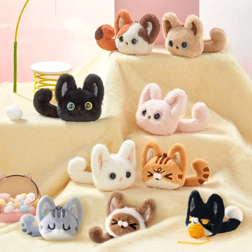 貴重 50体限定 T9G NEKOTARO Plush Toy Charm Original Plush Cat Head & Tail Charm Set - ChicChoi