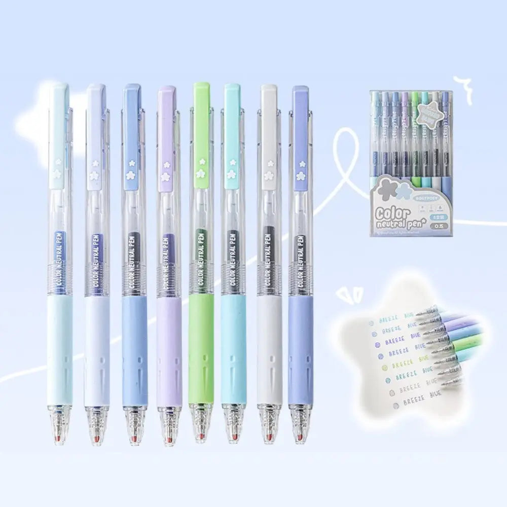 Season Color Press Gel Pen Set – 8 Vibrant Colors - SOLD OUT ChicChoi
