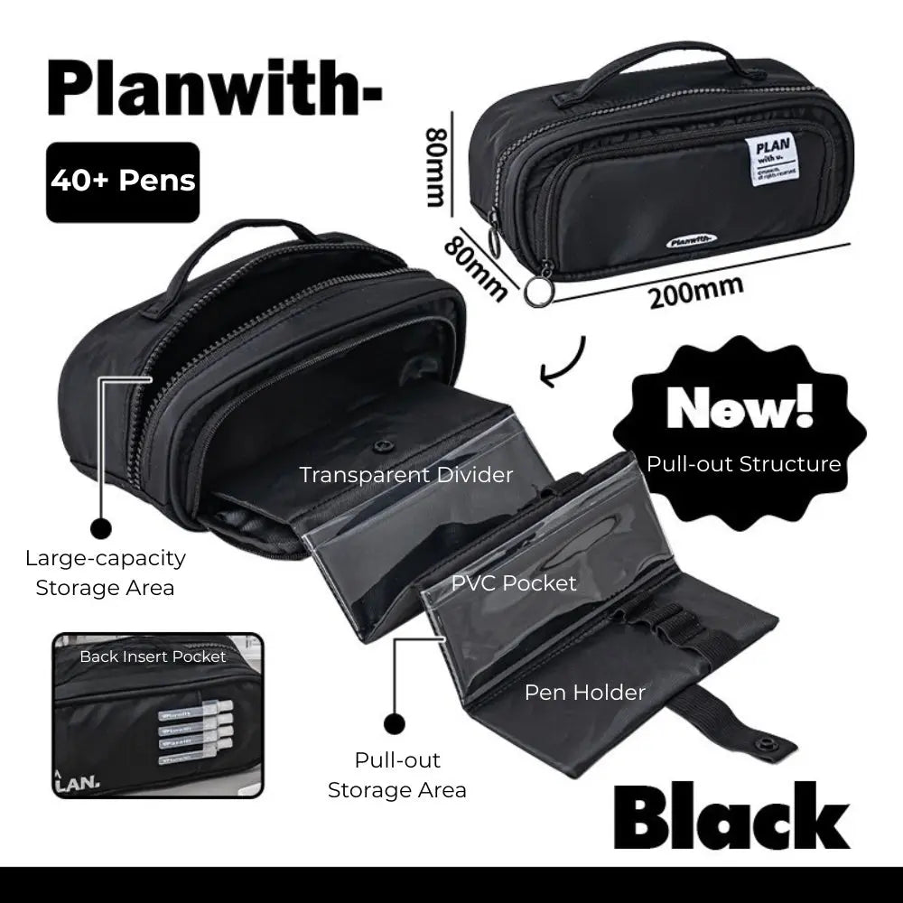 SlideAway Simple Retractable Pencil Case – Sleek, Spacious & Stylish ChicChoi