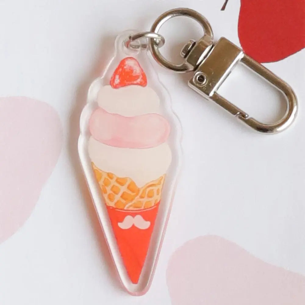 Strawberry Dessert Collection Keychain Acrylic Charms ChicChoi