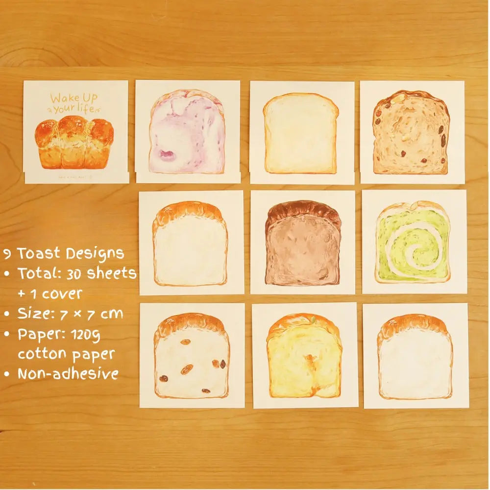 Toast A5 Notepad, Non-sticky Memo Pads ChicChoi