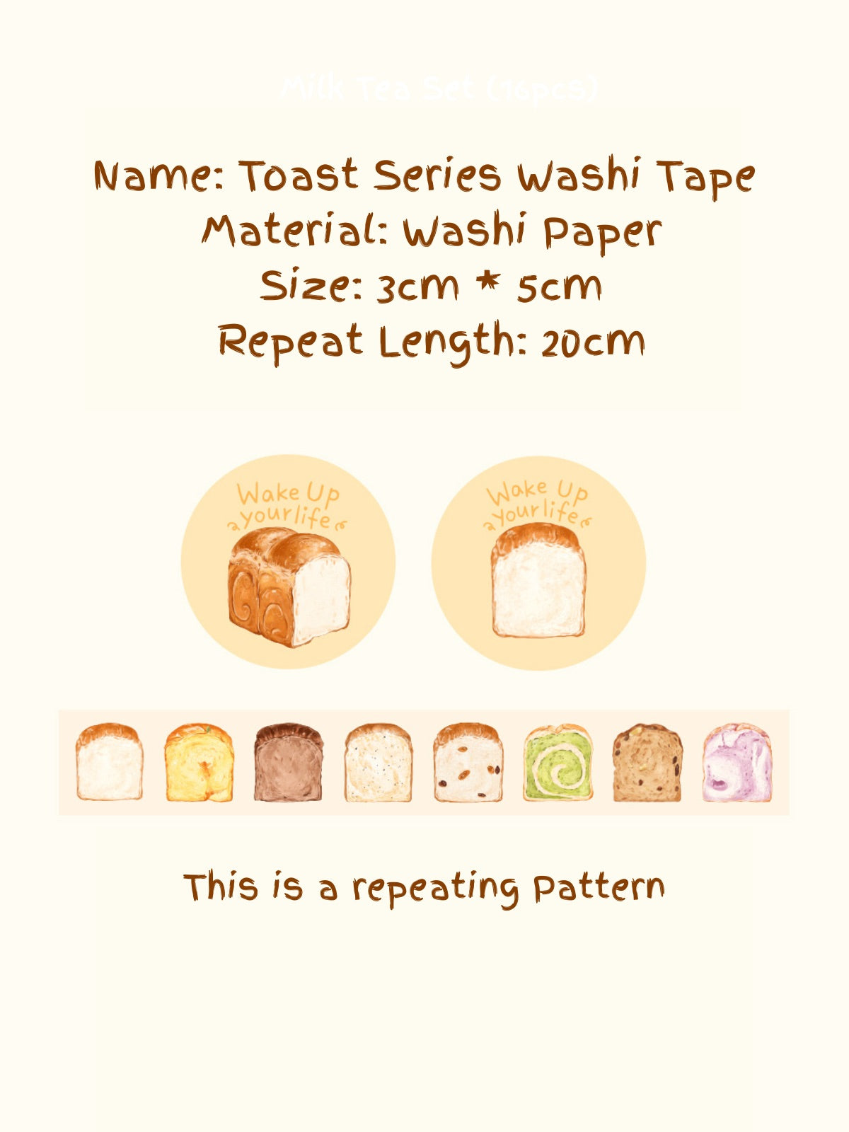 Toast & Bread Original Illustration Washi Tape