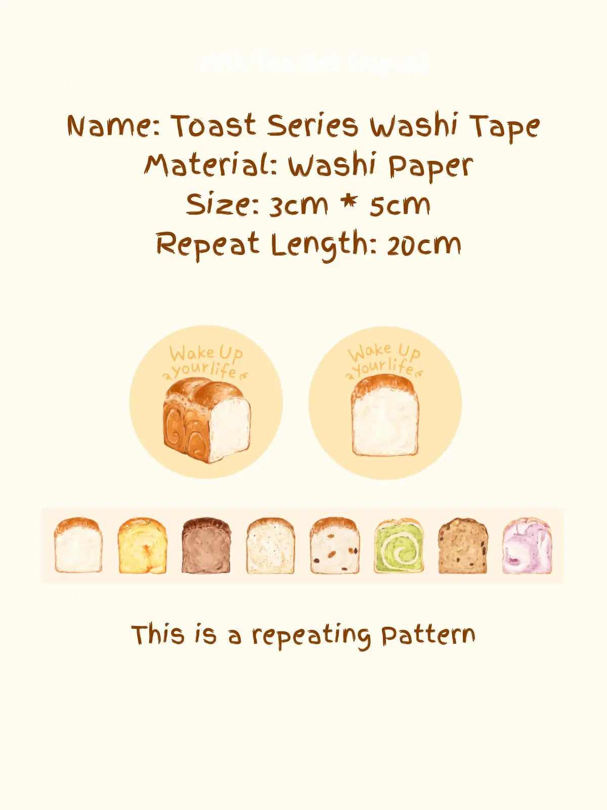 Toast & Bread Original Illustration Washi Tape ChicChoi