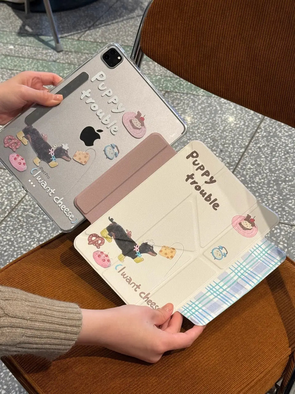 Dachshund Dessert Days Magnetic Detachable iPad Case ChicChoi