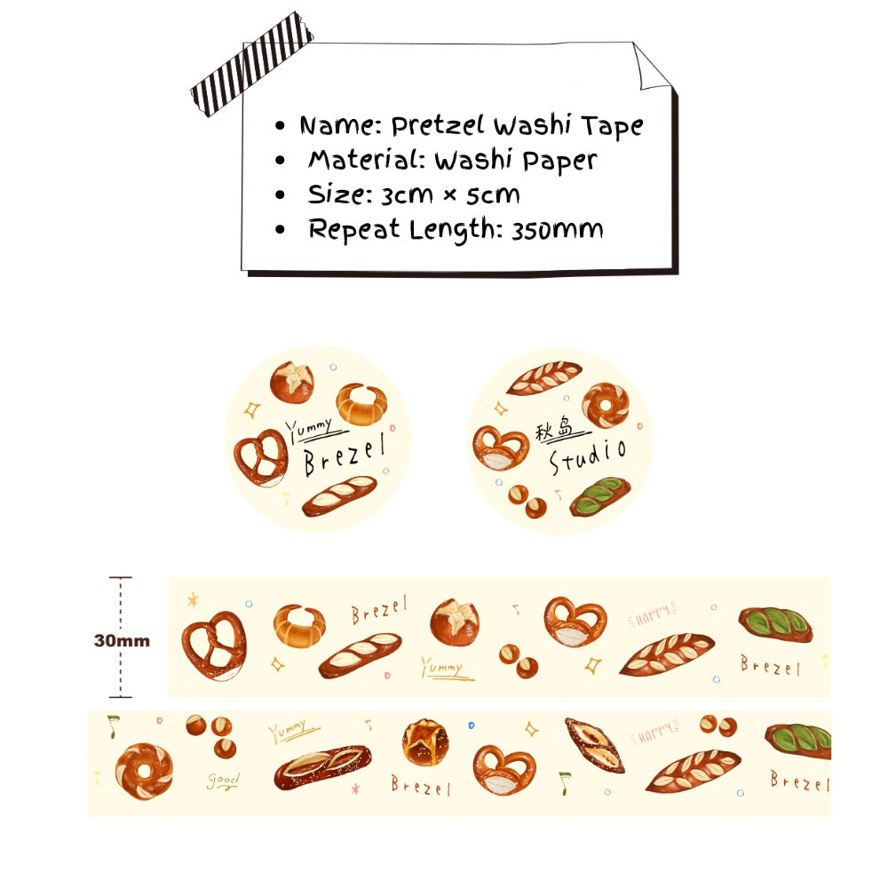 Pretzel Original Illustration Washi Tape