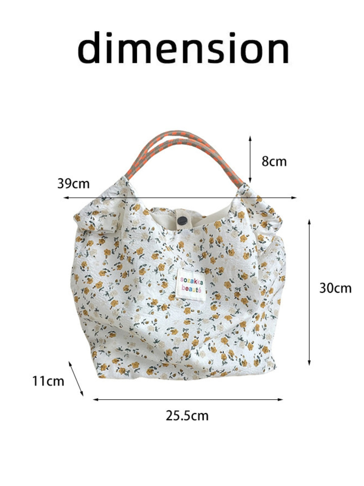 Elegant Floral Canvas Bag - 4 Colors