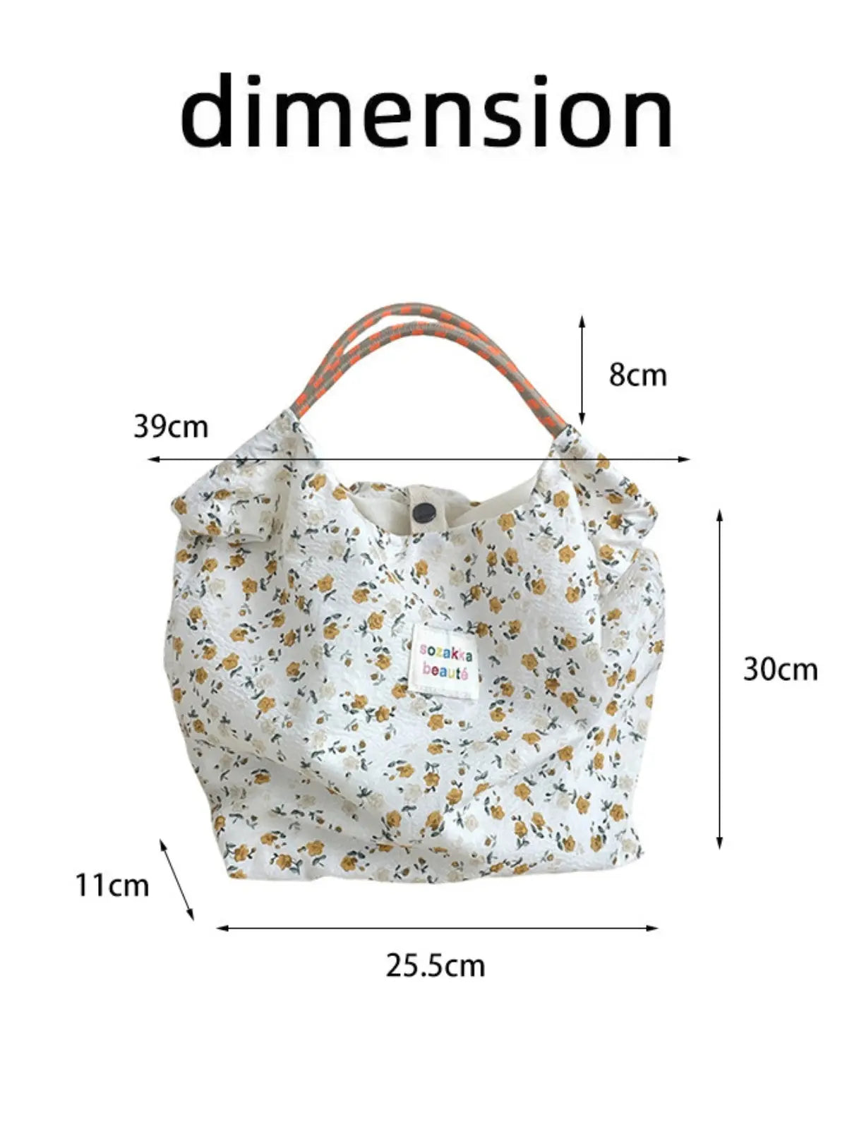 Elegant Floral Canvas Bag - 4 Colors ChicChoi
