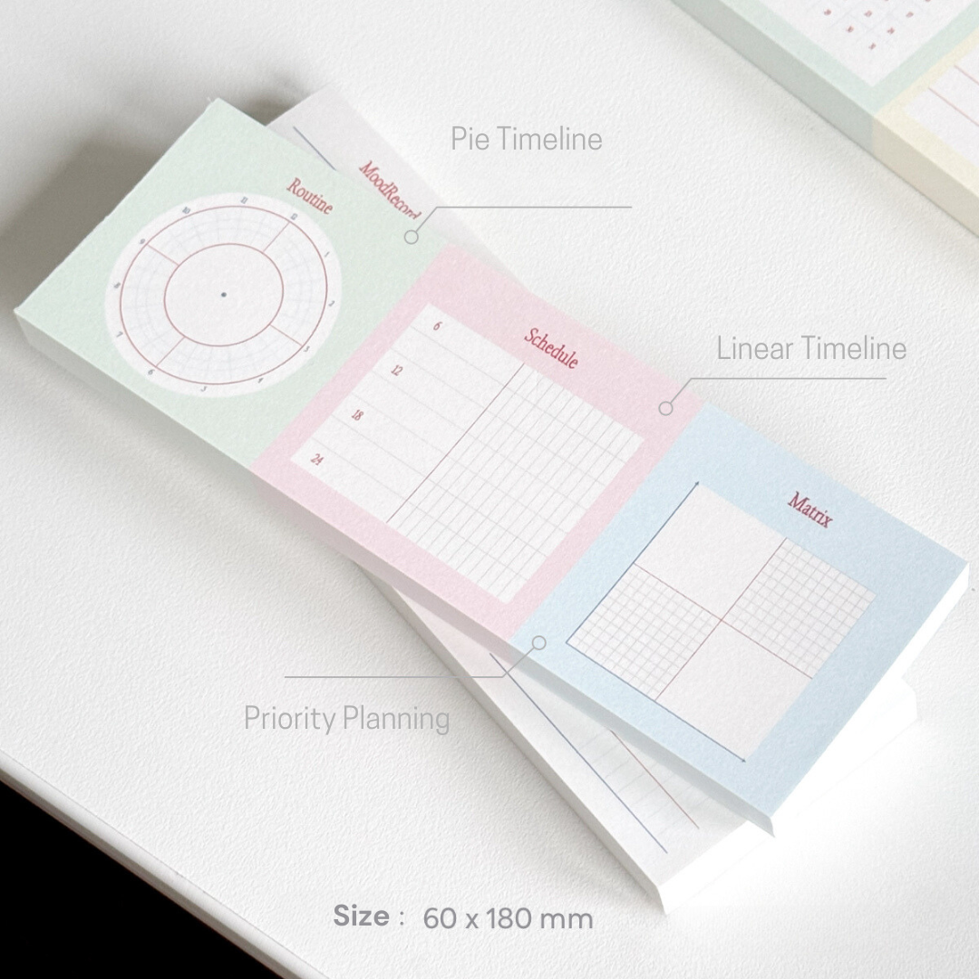 Original 3-in-1 Time Management, Functional Notepads, Journal Material - SOLD OUT