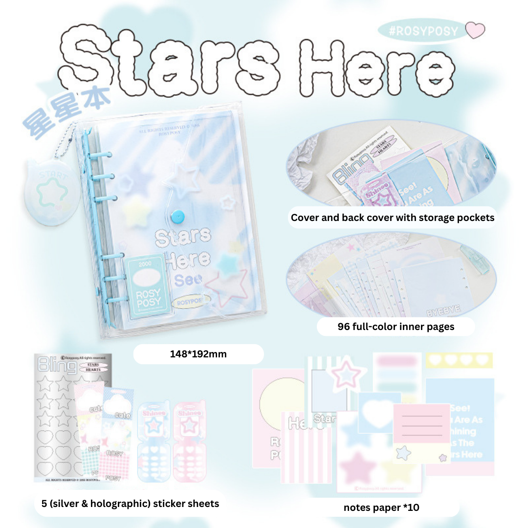 Envelope Star Coil Notebooks - Cute DIY Loose-leaf Journal