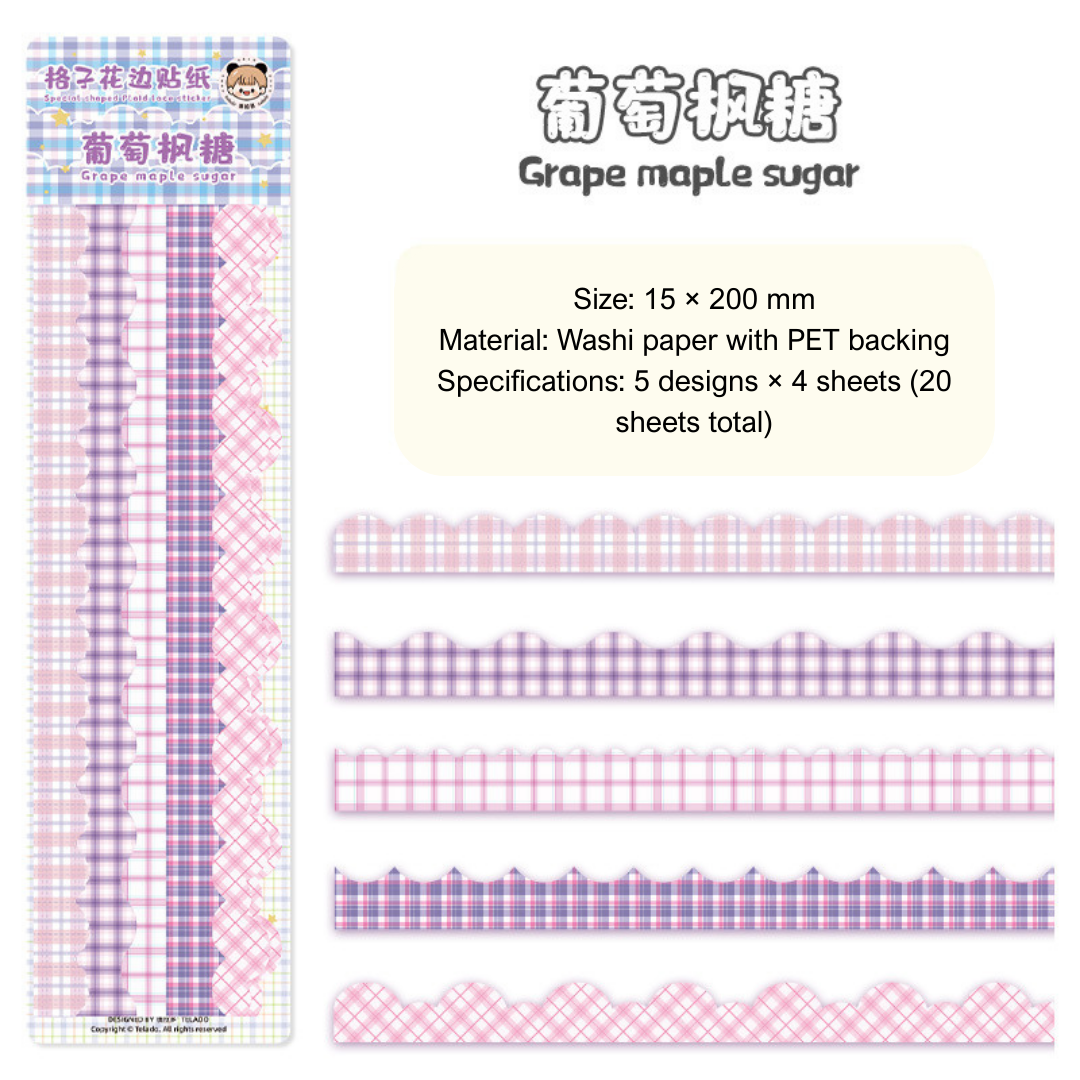 Gingham Edge Sticker Set