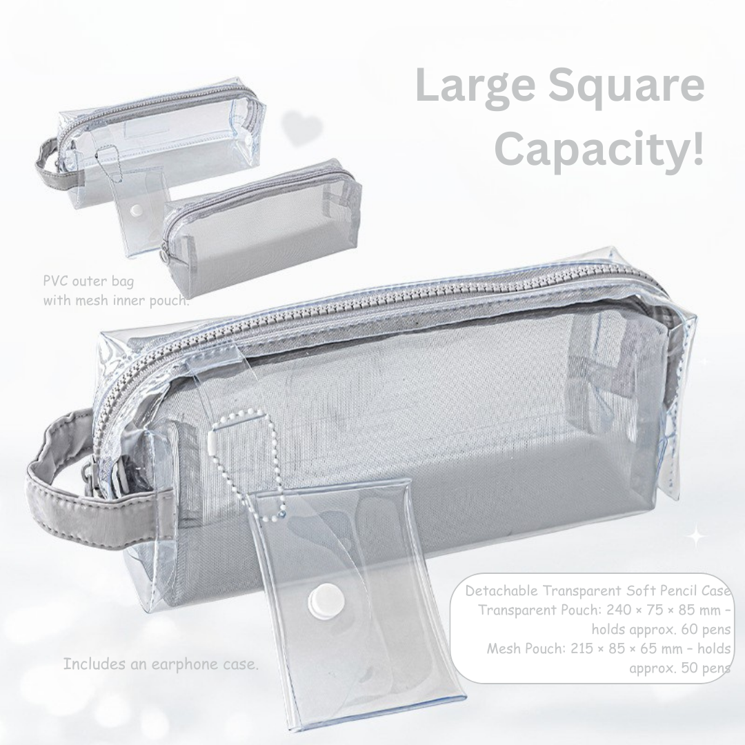 Gradient Dual-Compartment Pencil Case