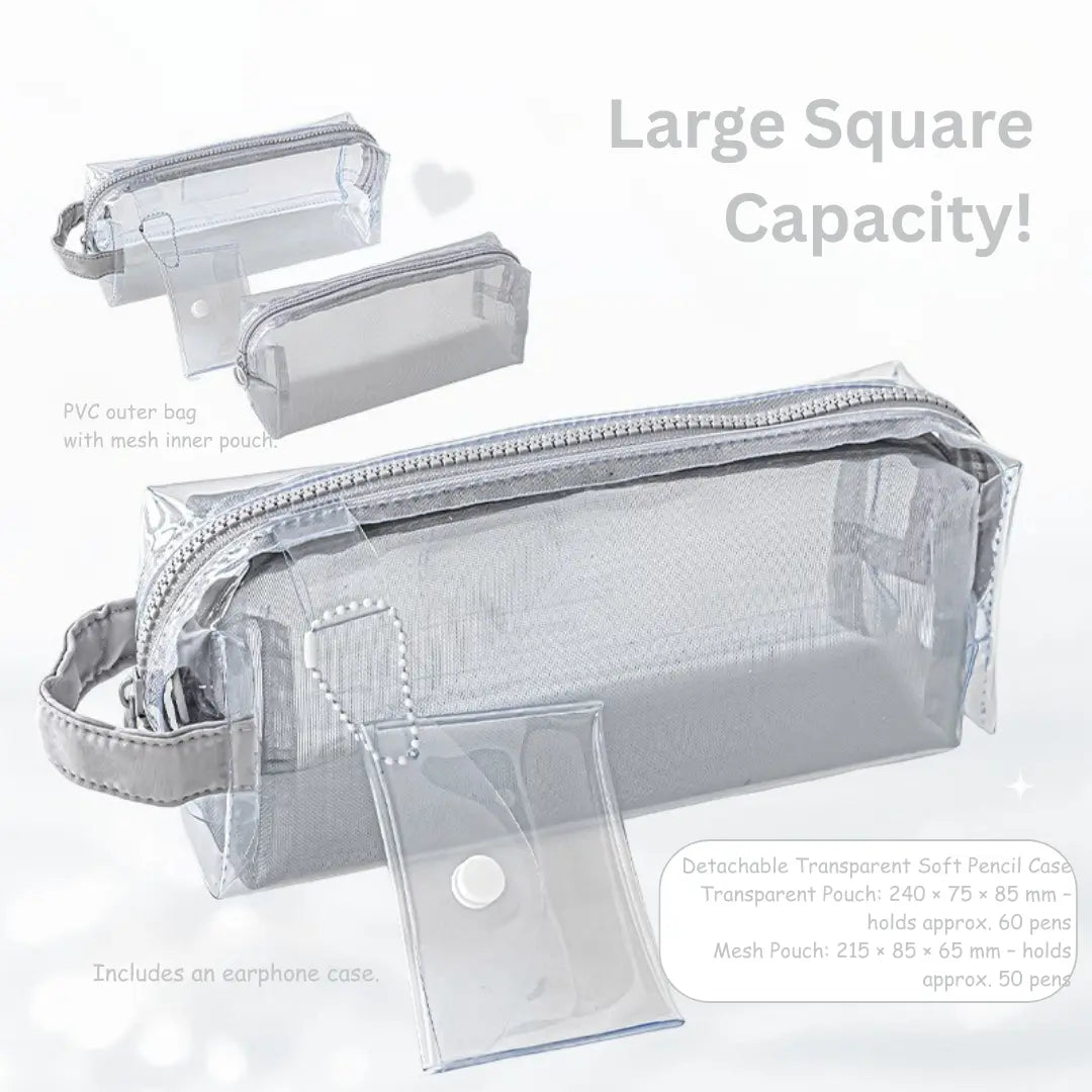 Gradient Dual-Compartment Pencil Case ChicChoi
