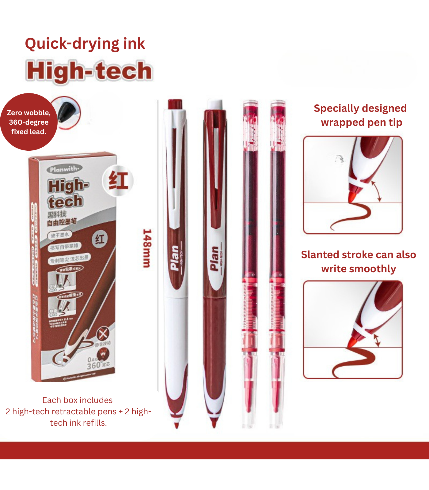 High-Tech Adjustable Ink Flow Pen Set – 0.5mm