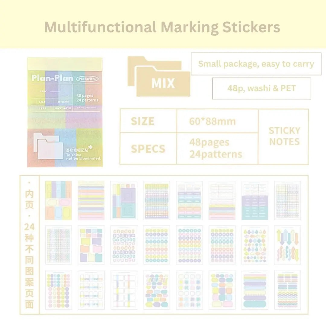 Multi-Function Index & Planner Stickers ChicChoi