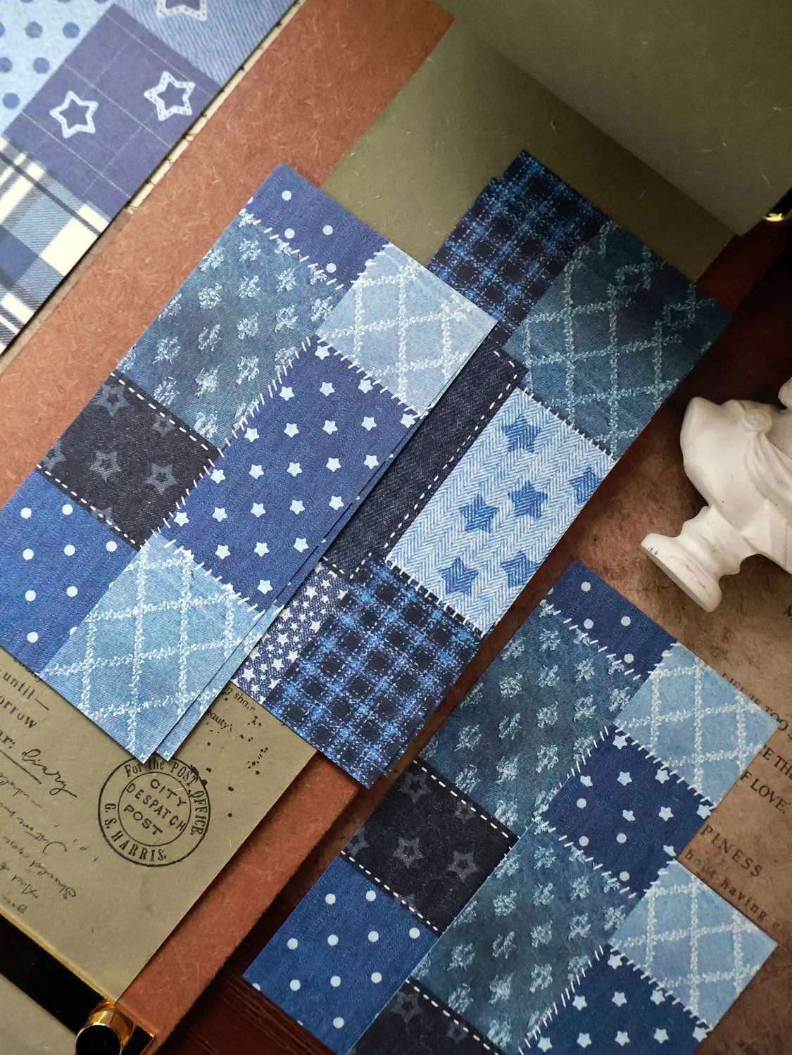 Patchwork Denim Series Memo Notepads ChicChoi