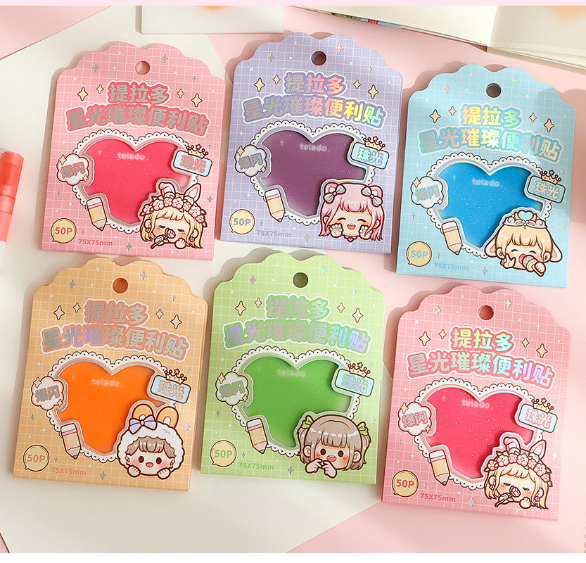 Pearlescent Transparent Sticky Notes