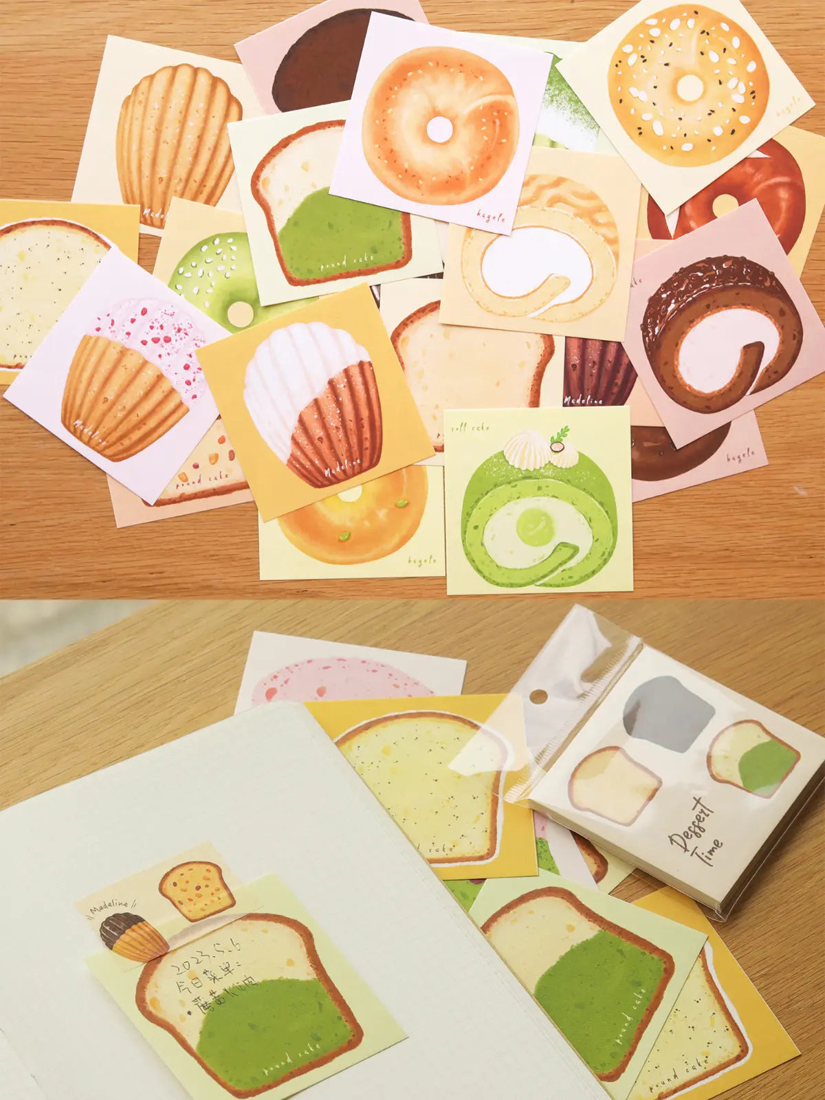 Bagels/Pound Cake/Swiss Roll/Madeleine Notepads ChicChoi